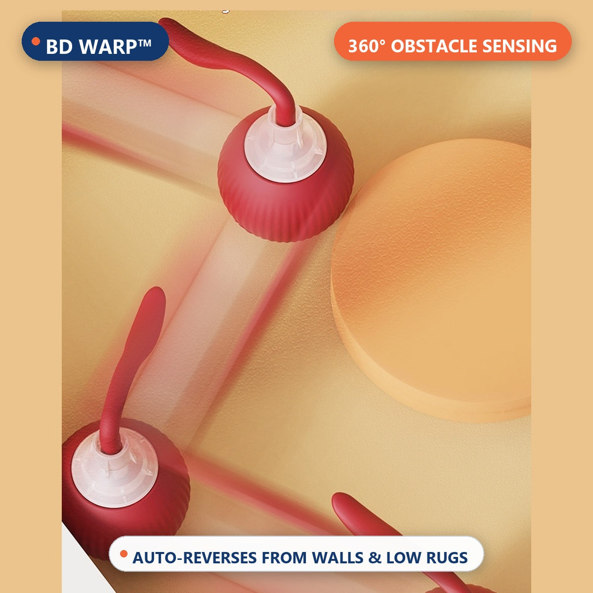 BD Warp™ Smart Cat Ball - 360° Intelligent Obstacle Avoidance and Auto-Reversing