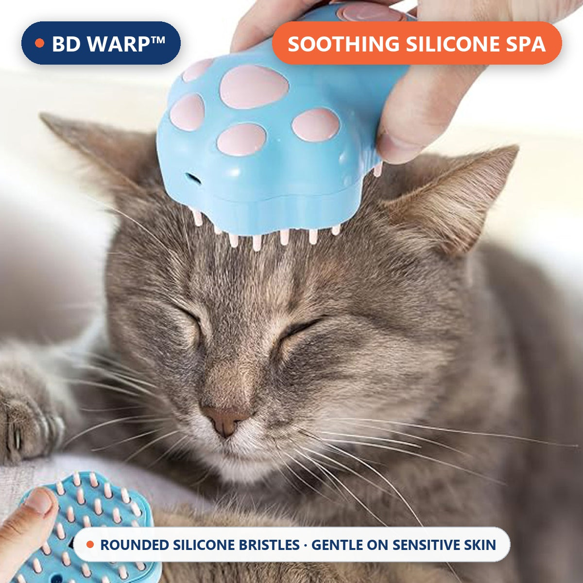 BD Warp™ Ultrasonic Nano-Mist Spa Groomer - Soothing Food-Grade Silicone Spa Massage