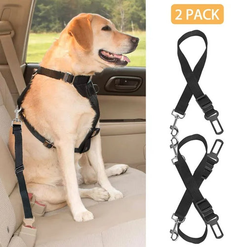 BD Warp™ Adjustable Pet Car Safety Seat Belt Leashes (2-Pack)