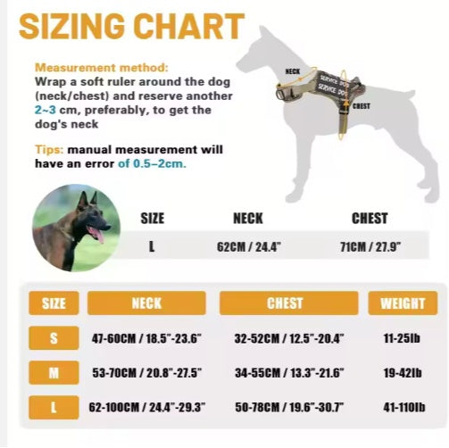 BD Warp™ Tactical No-Pull Service Dog Harness with Control Handle