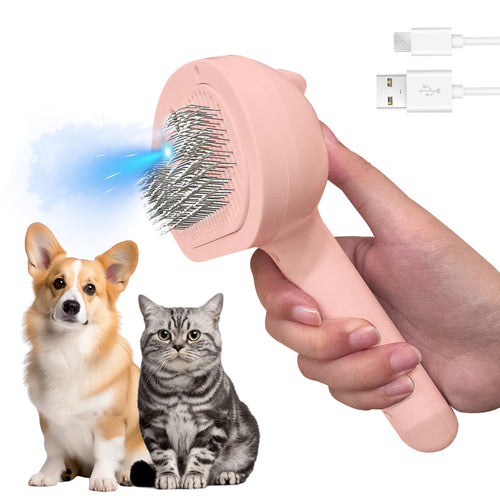 BD Warp™ 3-in-1 Gentle Pet Steam Grooming Brush for Shedding & Massage