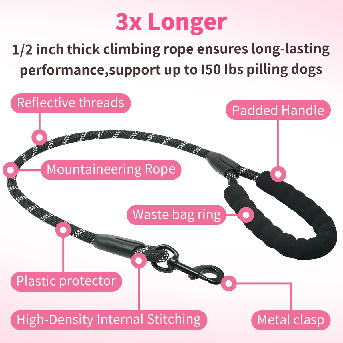 Personalized Design Outdoor Double Pet Traction Rope Two Dog Rope Leash With Light Retractable Belt Portable Rotation Pet Rope