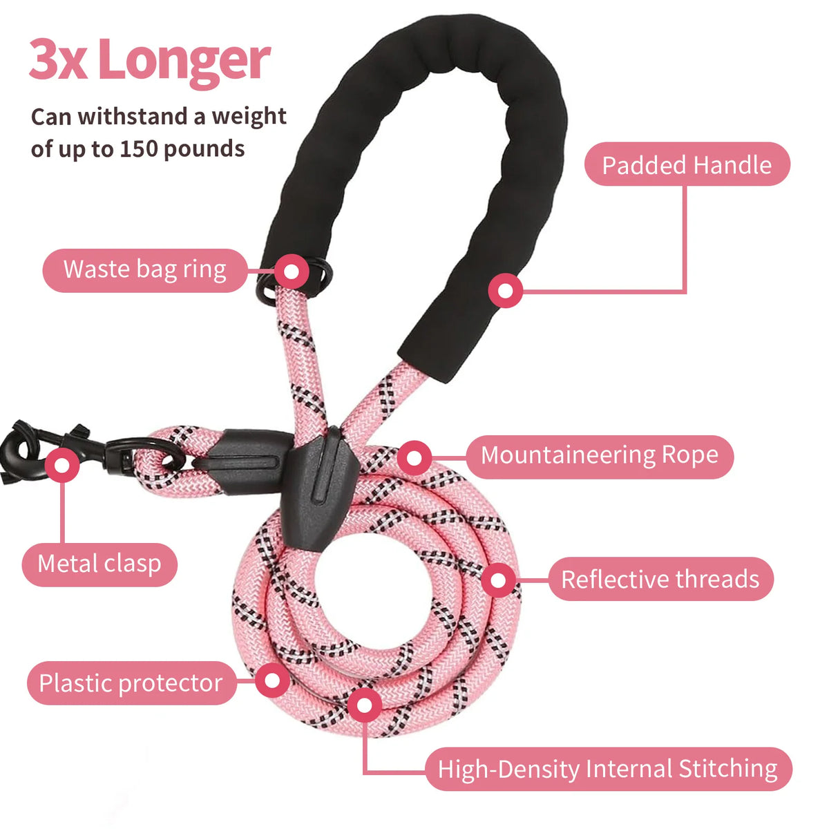 Personalized Design Outdoor Double Pet Traction Rope Two Dog Rope Leash With Light Retractable Belt Portable Rotation Pet Rope
