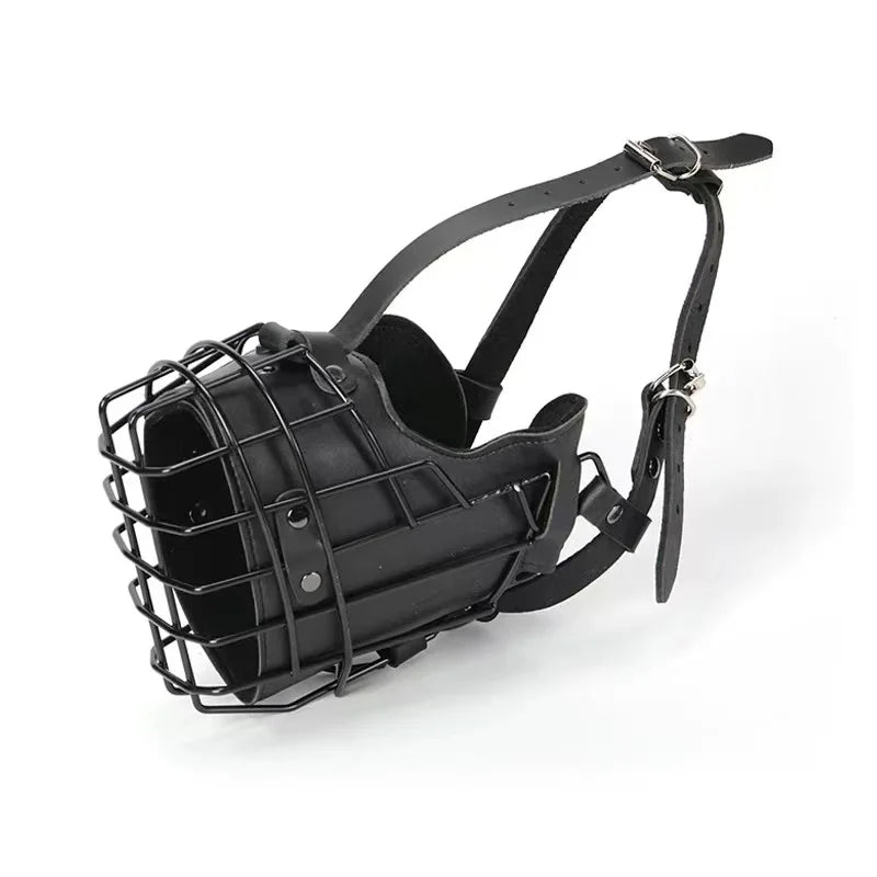 Us in Stock Stainless Steel Wire Dog Muzzle - Breathable Anti-Bite Cage Muzzle for Medium/Large Working Dogs