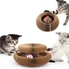 Magic Organ Cat Scratching Toy with Interactive Bell Ball Foldable Corrugated Scratcher Pad for Indoor Cats Scratcher Cat Toy