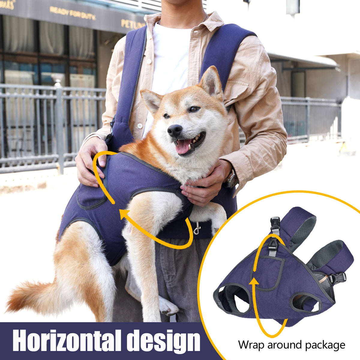 Pet Carrier Backpack, Breathable Dog & Cat Front Carrier for Small Pets, Adjustable Outdoor Travel Bag