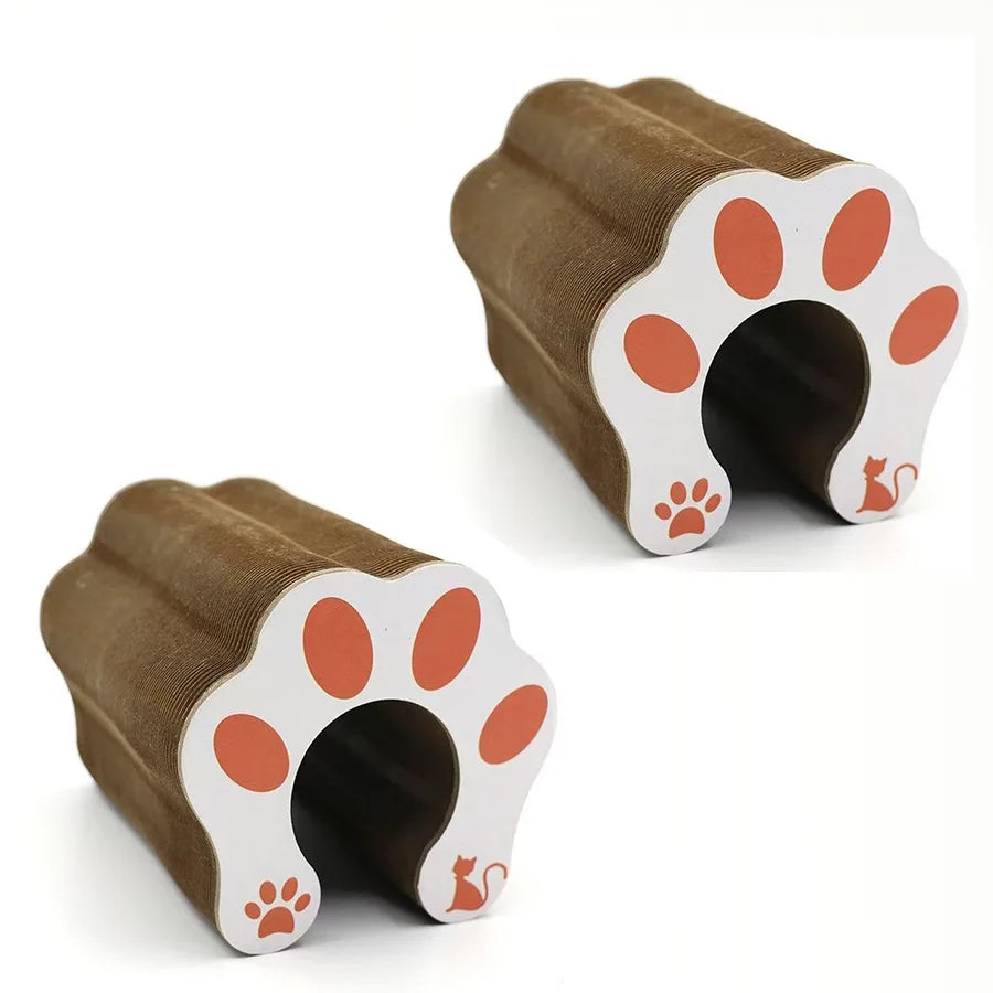 Magic Organ Cat Scratching Toy with Interactive Bell Ball Foldable Corrugated Scratcher Pad for Indoor Cats Scratcher Cat Toy