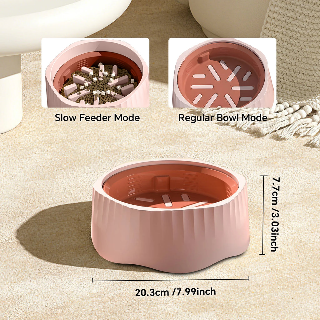 Dual Purpose Pet Slow Feeder Bowl Maze Anti Vomiting Cat Food Dish Non Slip US in Stock Wholesale Dropship