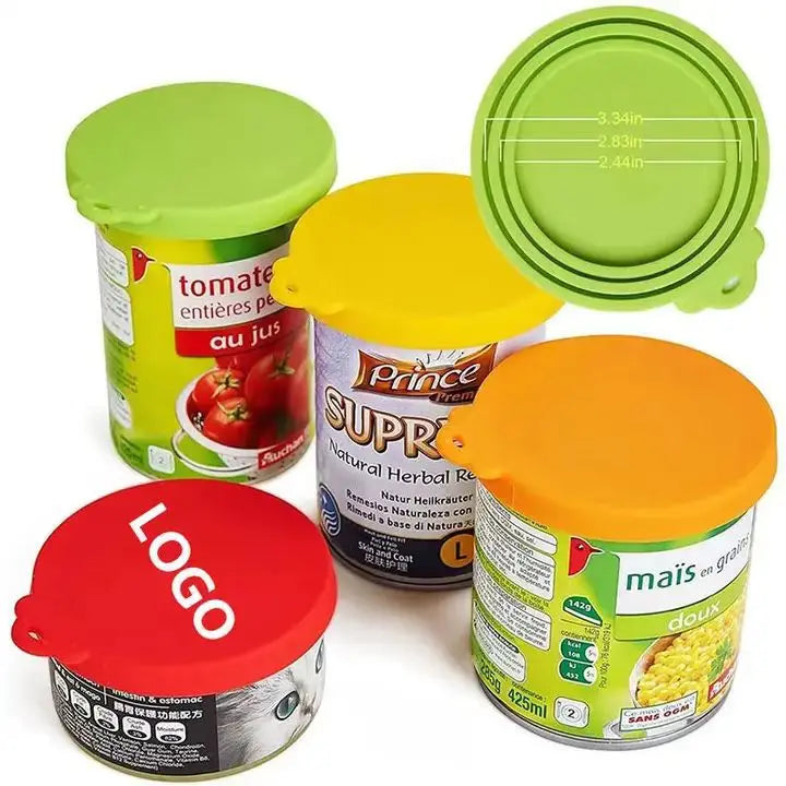 Silicone Pet Food Can Covers Lids for Dog & Cat Travel Bowls BPA Free Dishwasher Safe Food Grade