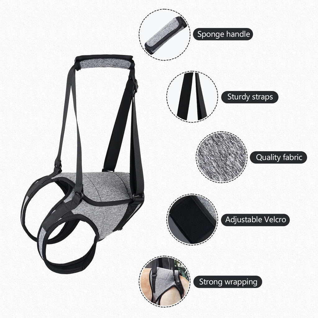 Dog Rear Leg Support Harness, Pet Lift Sling for Senior & Disabled Dogs, Adjustable Rehabilitation Aid
