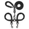 Personalized Design Outdoor Double Pet Traction Rope Two Dog Rope Leash With Light Retractable Belt Portable Rotation Pet Rope