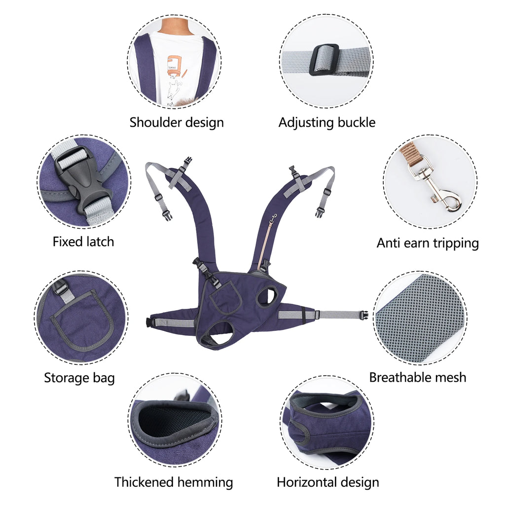 Pet Carrier Backpack, Breathable Dog & Cat Front Carrier for Small Pets, Adjustable Outdoor Travel Bag