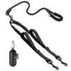 Reflective No-Tangle Double Dog Leash Comfortable Dual Pet Leash with Bungee Extension Includes Poop Bag Dispenser for Two Dogs