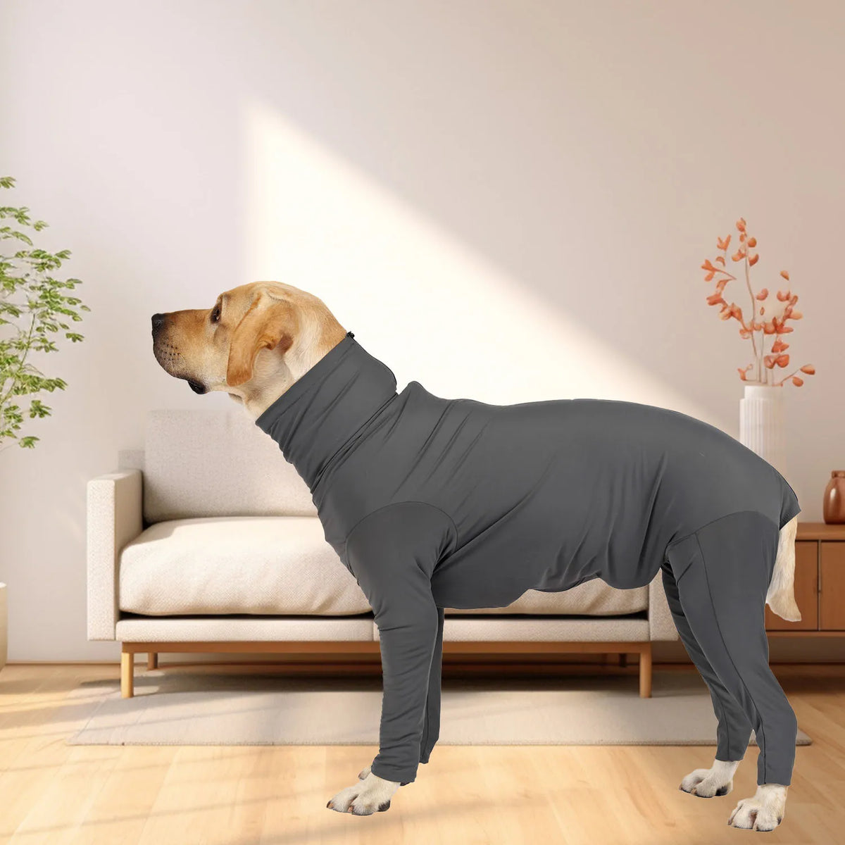 Pet Recovery Suit for Dogs Anti-Shedding Calming Shirt Breathable Elastic Nylon Spandex Bodysuit for Post-Op & Daily Use