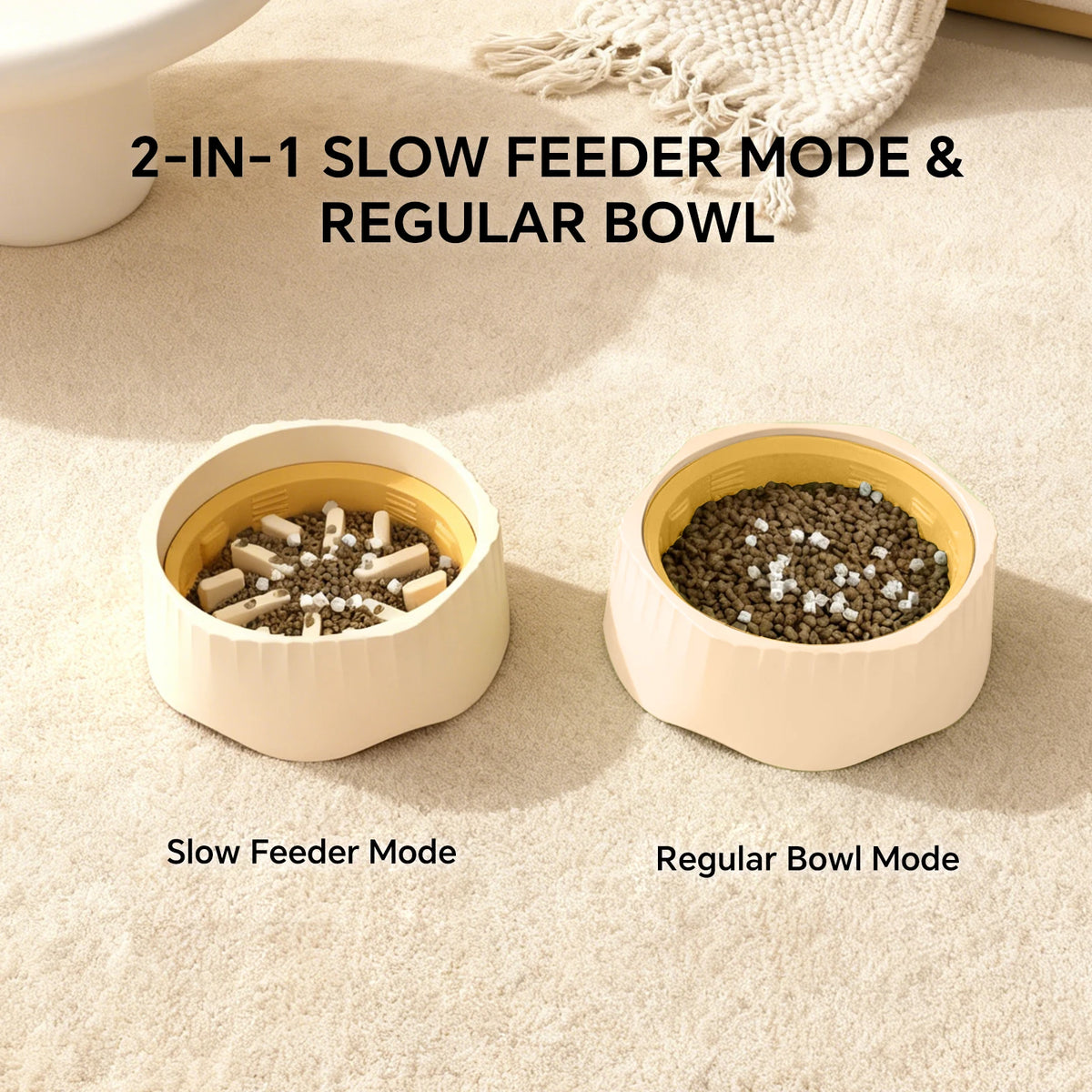 Dual Purpose Pet Slow Feeder Bowl Maze Anti Vomiting Cat Food Dish Non Slip US in Stock Wholesale Dropship