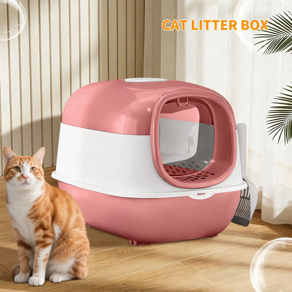 "Stable & Durable Pink E24 Cat Litter Box Thick Material Reliable Cross-border Quality"