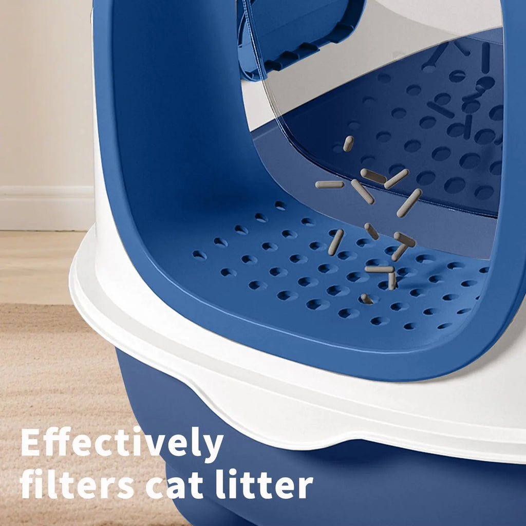 "XL Smart Plastic Cat Litter Box Large Space Practical & Cost Effective"