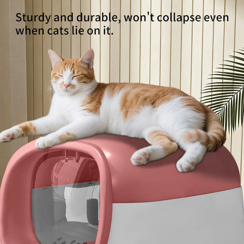 "Stable & Durable Pink E24 Cat Litter Box Thick Material Reliable Cross-border Quality"