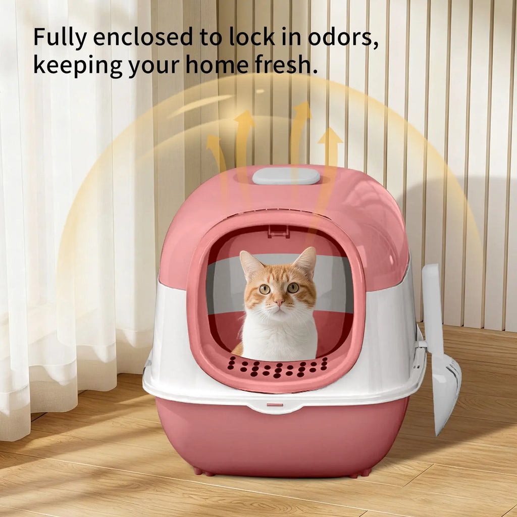 "Stable & Durable Pink E24 Cat Litter Box Thick Material Reliable Cross-border Quality"