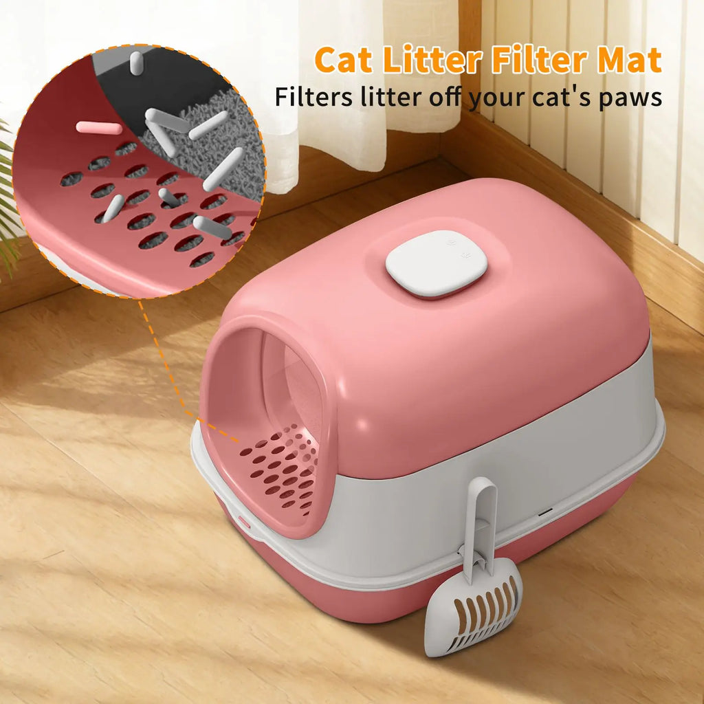 "Stable & Durable Pink E24 Cat Litter Box Thick Material Reliable Cross-border Quality"