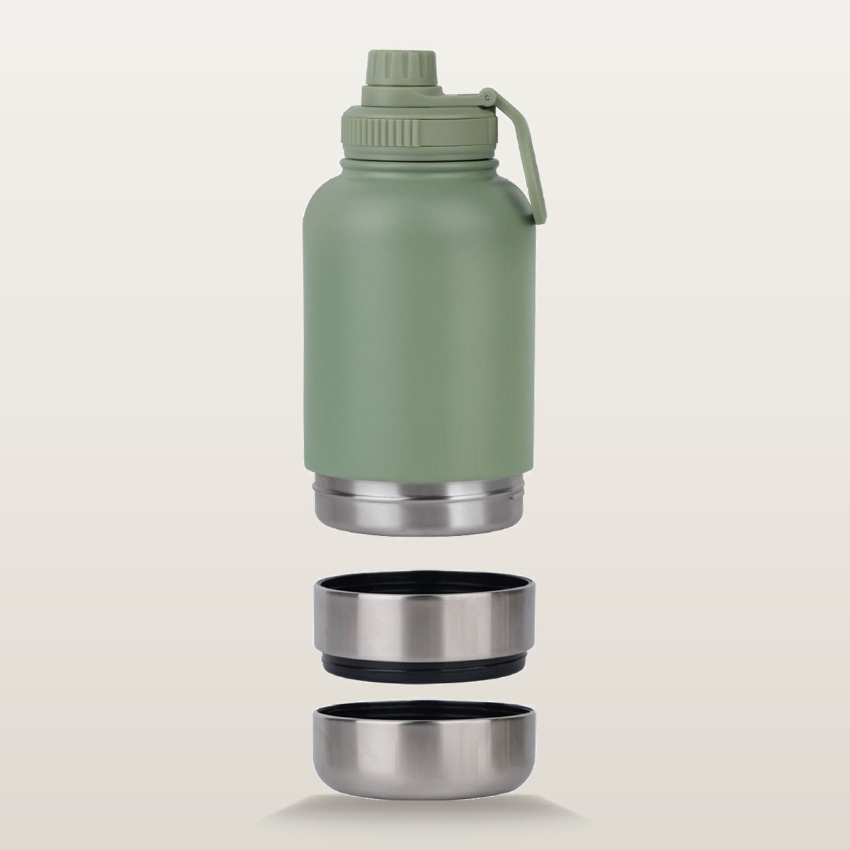 BD Warp™ 3-in-1 Pet Travel Thermal Bottle - Authentic Decoupled Modular Architecture with 32oz Vacuum Flask, 9oz Water Bowl with Threaded Base, and 8oz Food Bowl