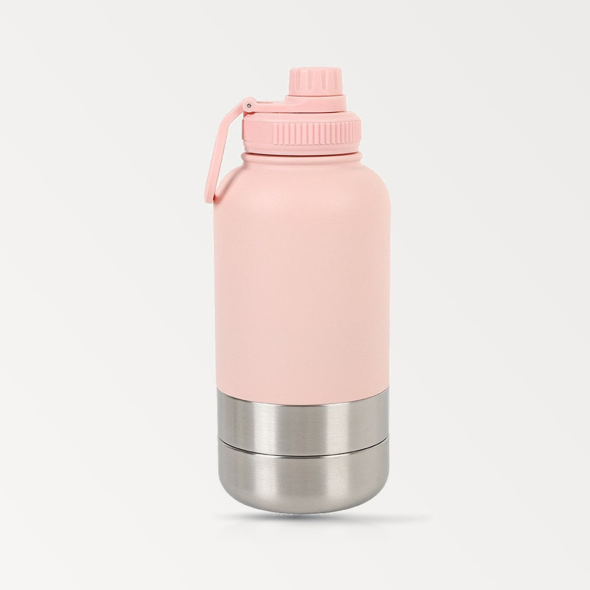 3-in-1 Stainless Steel Vacuum Insulated Pet Travel Bottle (32oz) - Blush Pink in Grey-White Studio