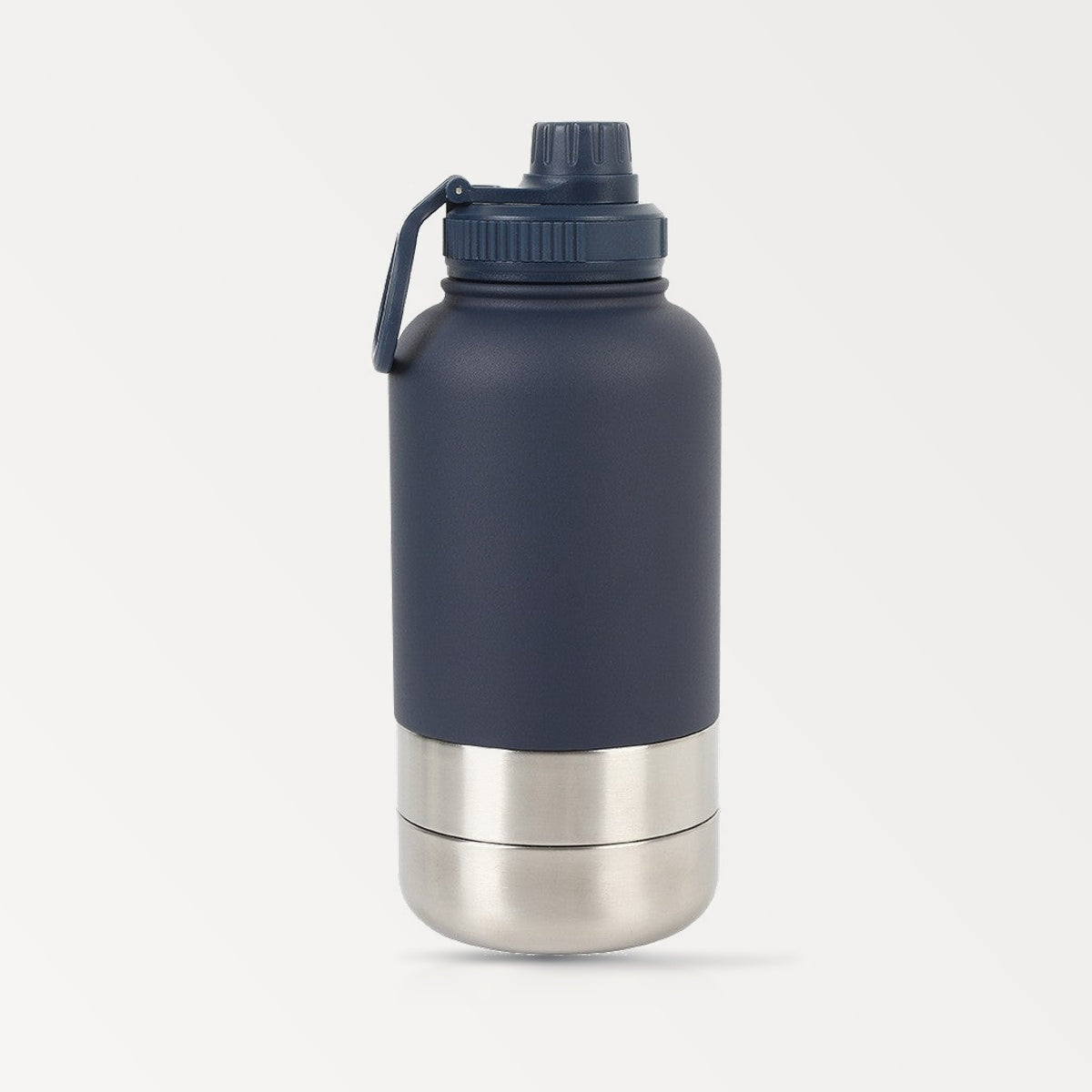 3-in-1 Stainless Steel Vacuum Insulated Pet Travel Bottle (32oz) - Indigo Blue in Grey-White Studio
