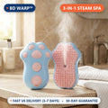BD Warp™ 3-in-1 Rechargeable Pet Steam Grooming Brush Cute Paw Edition - 100% Real Dual Sided Product Display