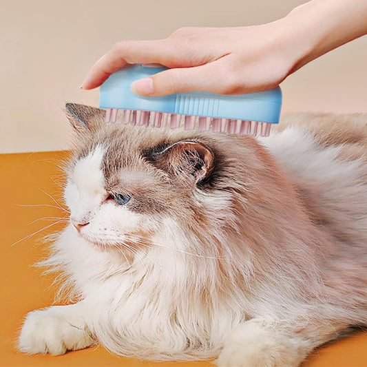 Ultrasonic Nano-Mist Pet Spa Grooming Brush - 100% Real Live-Action Cat Grooming with Authentic Blue Paw Brush